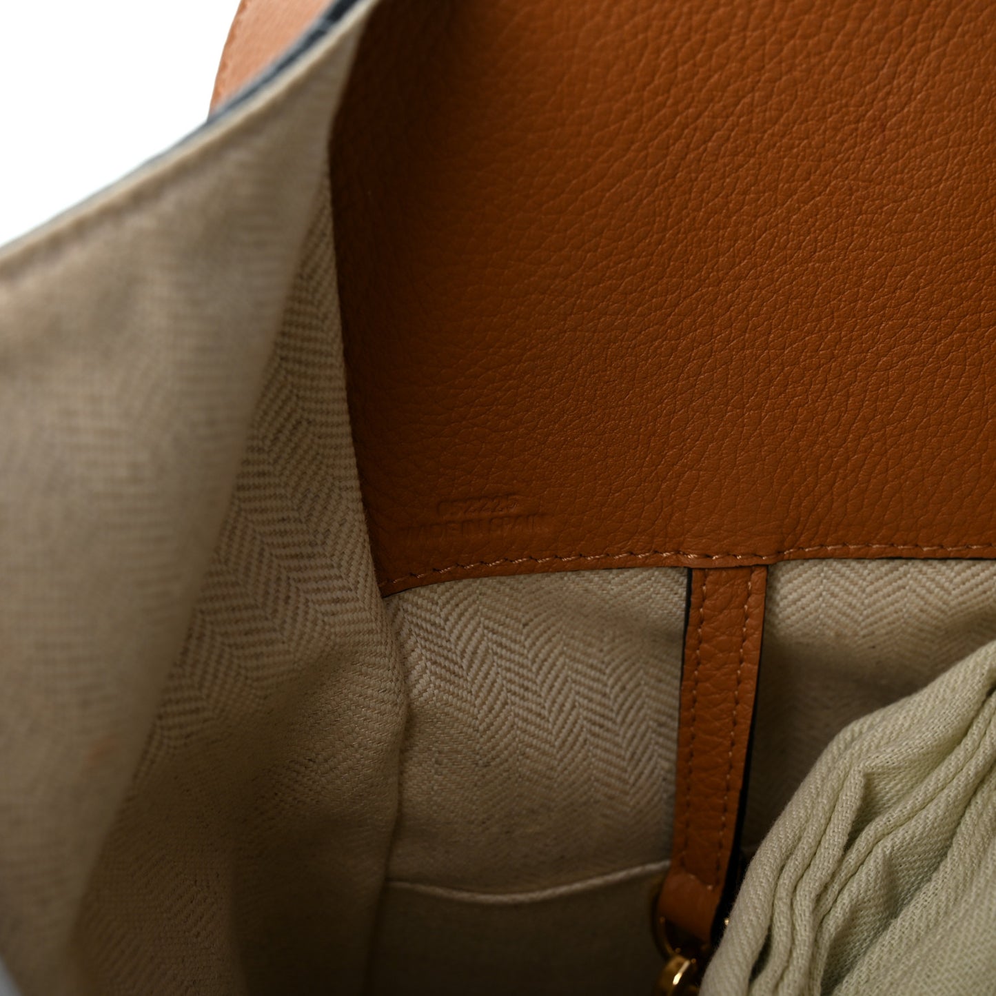 Grained Calfskin Small Hammock Shoulder Bag Tan