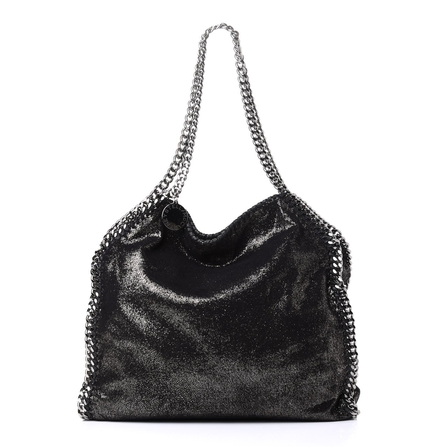 Stella McCartney Metallic Shaggy Deer Small Falabella Tote Black 1 of 4