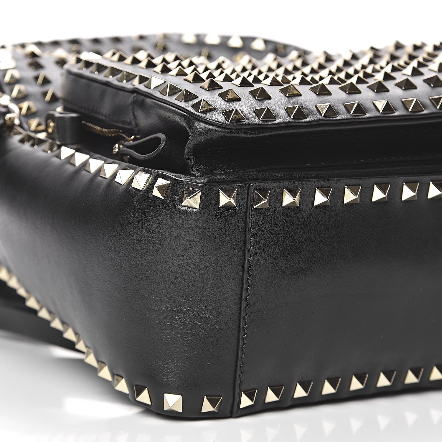 Valentino Garavani Calfskin Medium Rockstud All Over Backpack Black 7 of 9