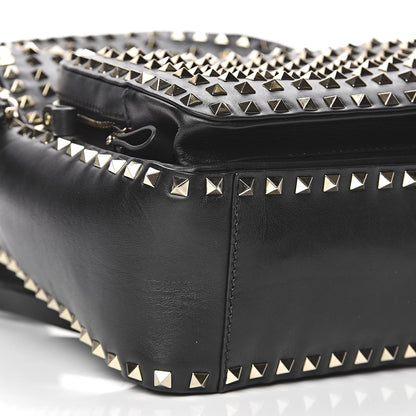 Valentino Garavani Calfskin Medium Rockstud All Over Backpack Black 7 of 9
