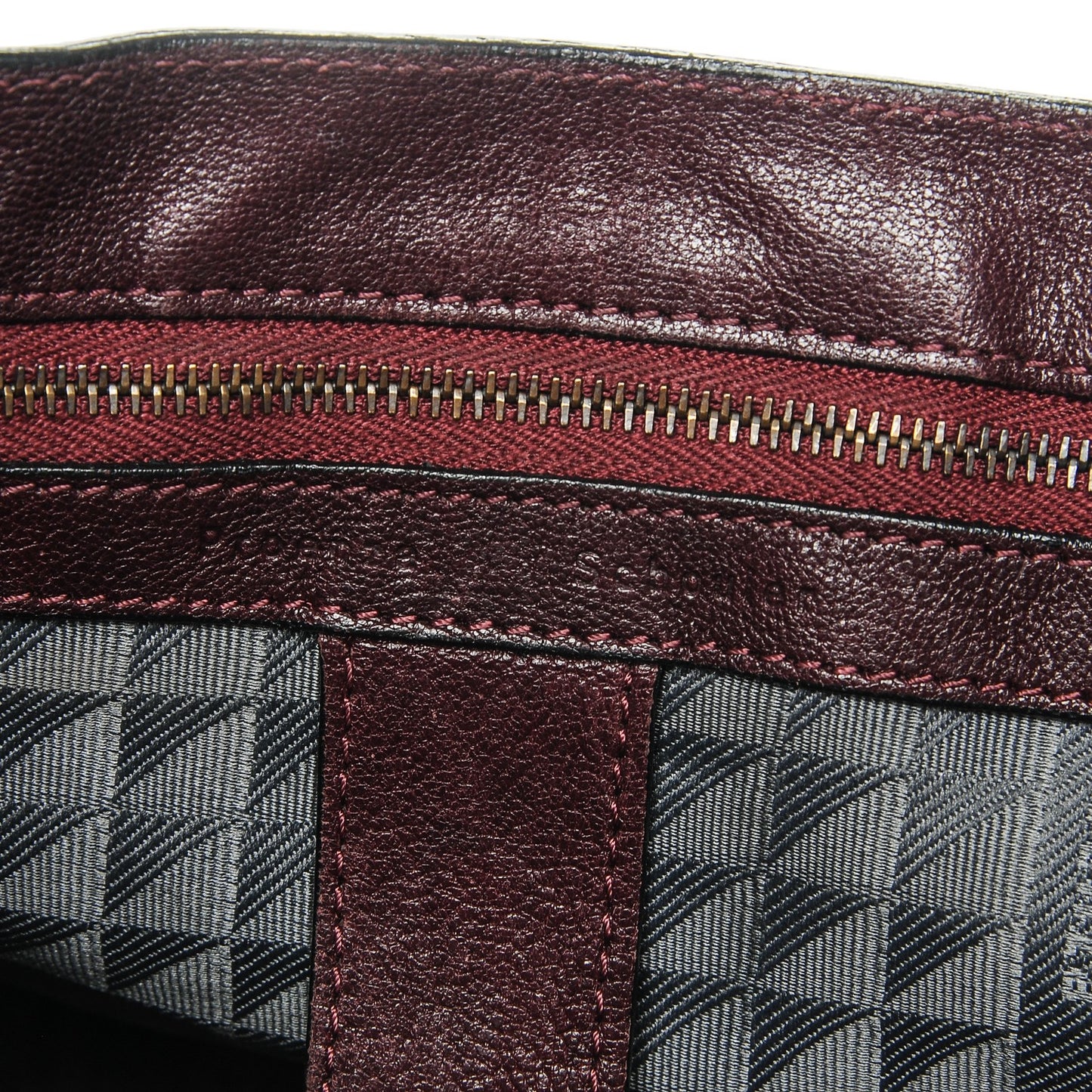 Lambskin Fringe Medium PS1 Satchel Burgundy