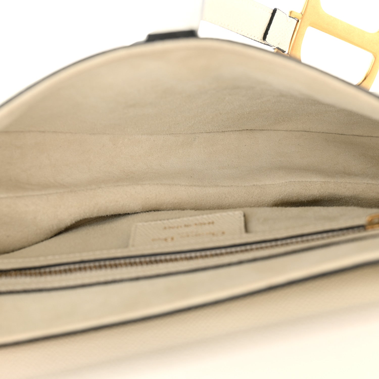 Christian Dior Grained Calfskin Saddle Bag White 5 of 11