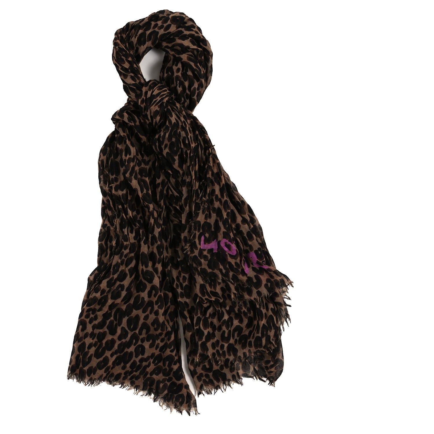 Louis Vuitton Cashmere Silk Leopard Etole Stole Marron 1 of 3