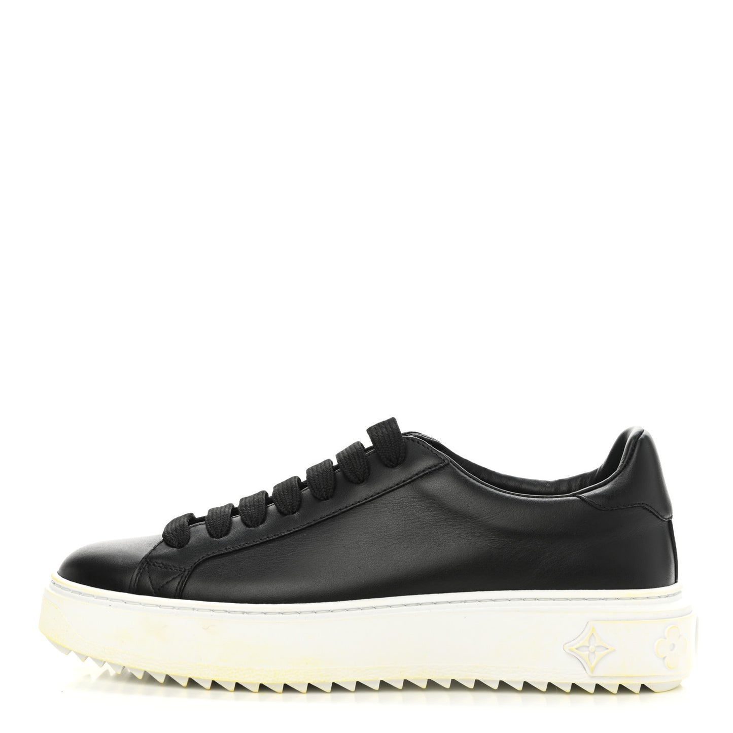 Calfskin Time Out Sneakers 37.5 Black