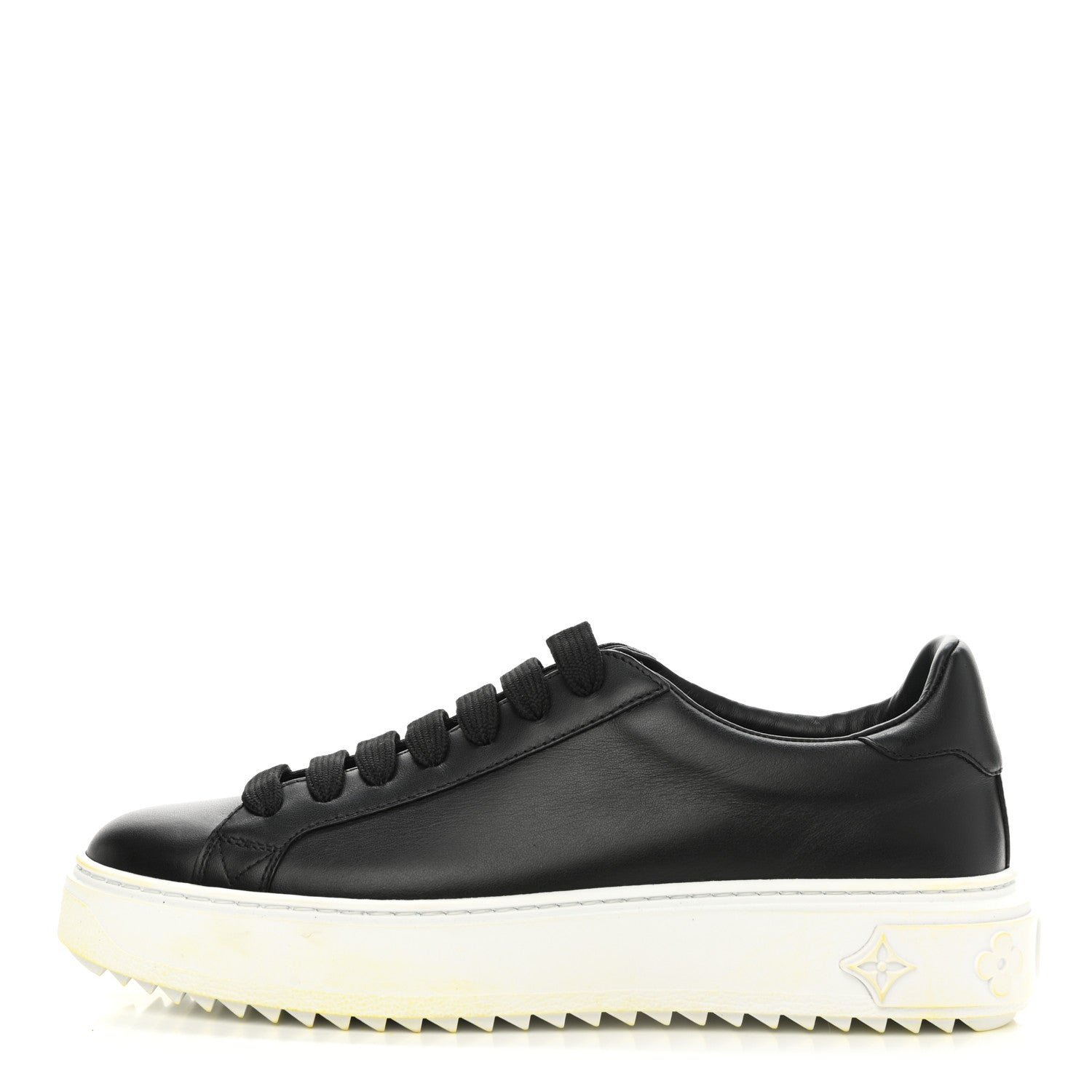 Louis Vuitton Calfskin Time Out Sneakers 37.5 Black 1 of 10