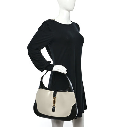 Gucci Boarded Dyana Lux Calfskin Bi-Color Medium Jackie 1961 Hobo Mystic White Black 2 of 9