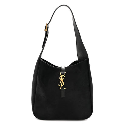 Saint Laurent Calf Hair Small Le 5 A 7 Soft Hobo Black 1 of 11