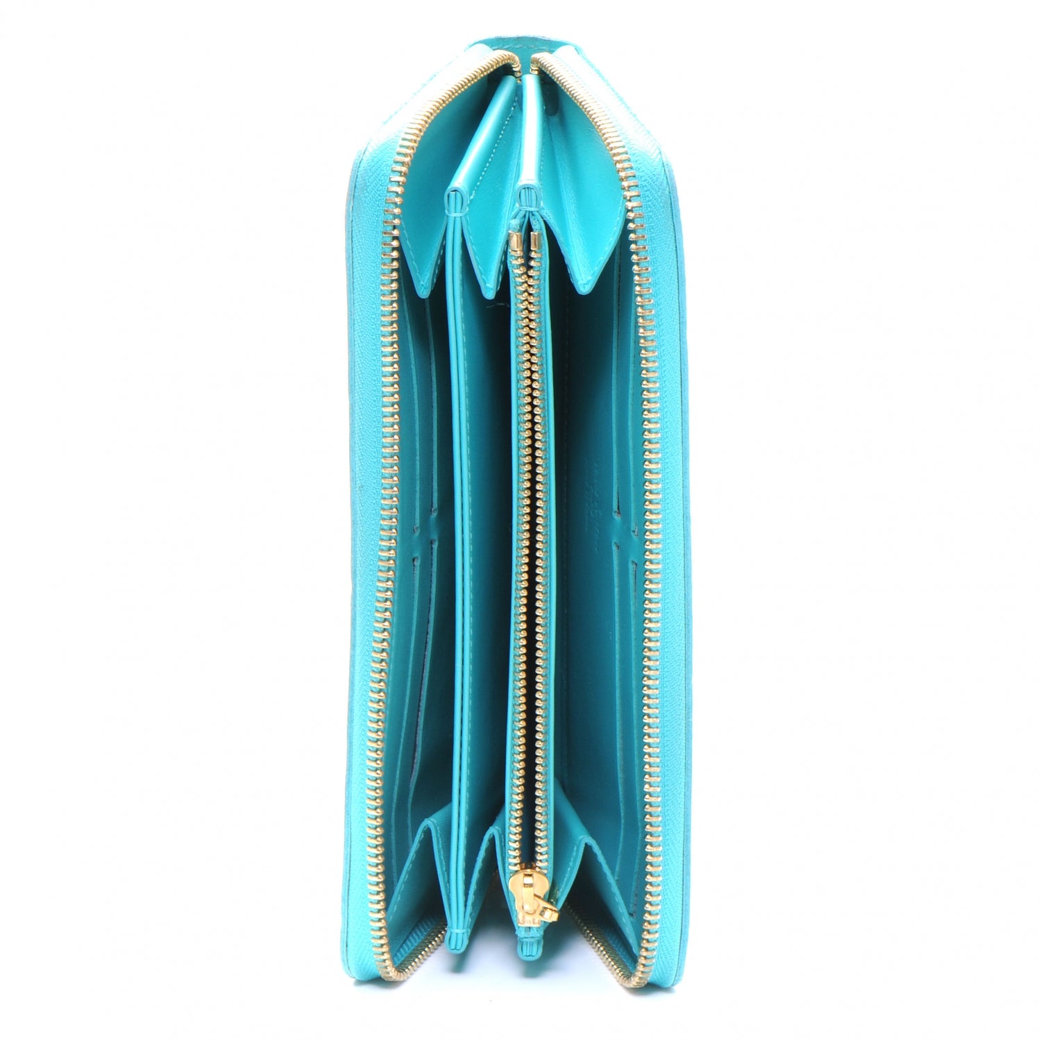 Louis Vuitton Vernis Zippy Wallet Blue Lagon 4 of 8