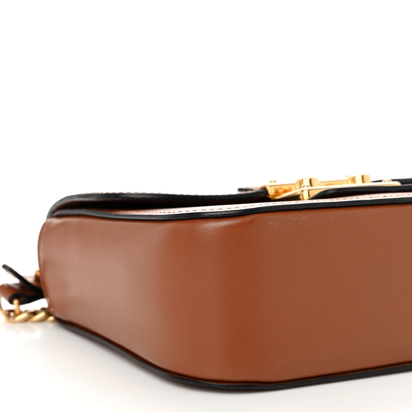 City Calf Lock Shoulder Bag Cognac