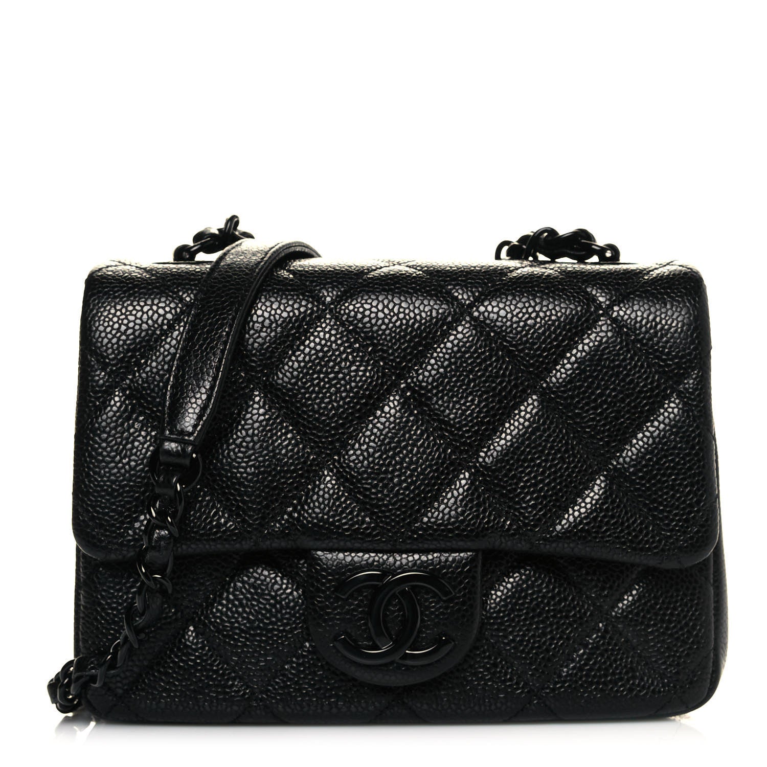 Chanel Caviar Quilted Incognito Mini Square Flap Black 1 of 11