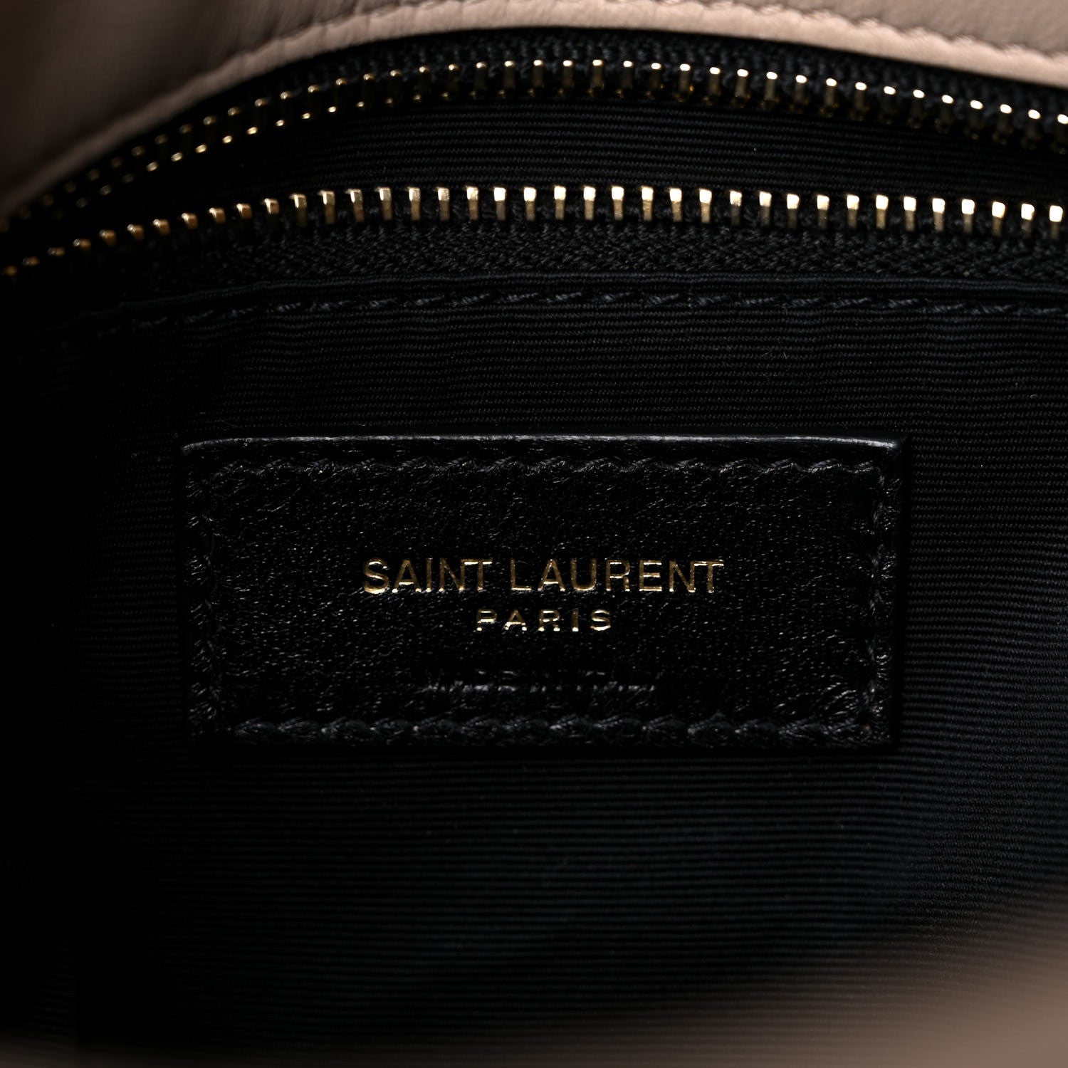 Saint Laurent Lambskin Quilted Small Loulou Puffer Monogram Chain Satchel Dark Beige 6 of 12