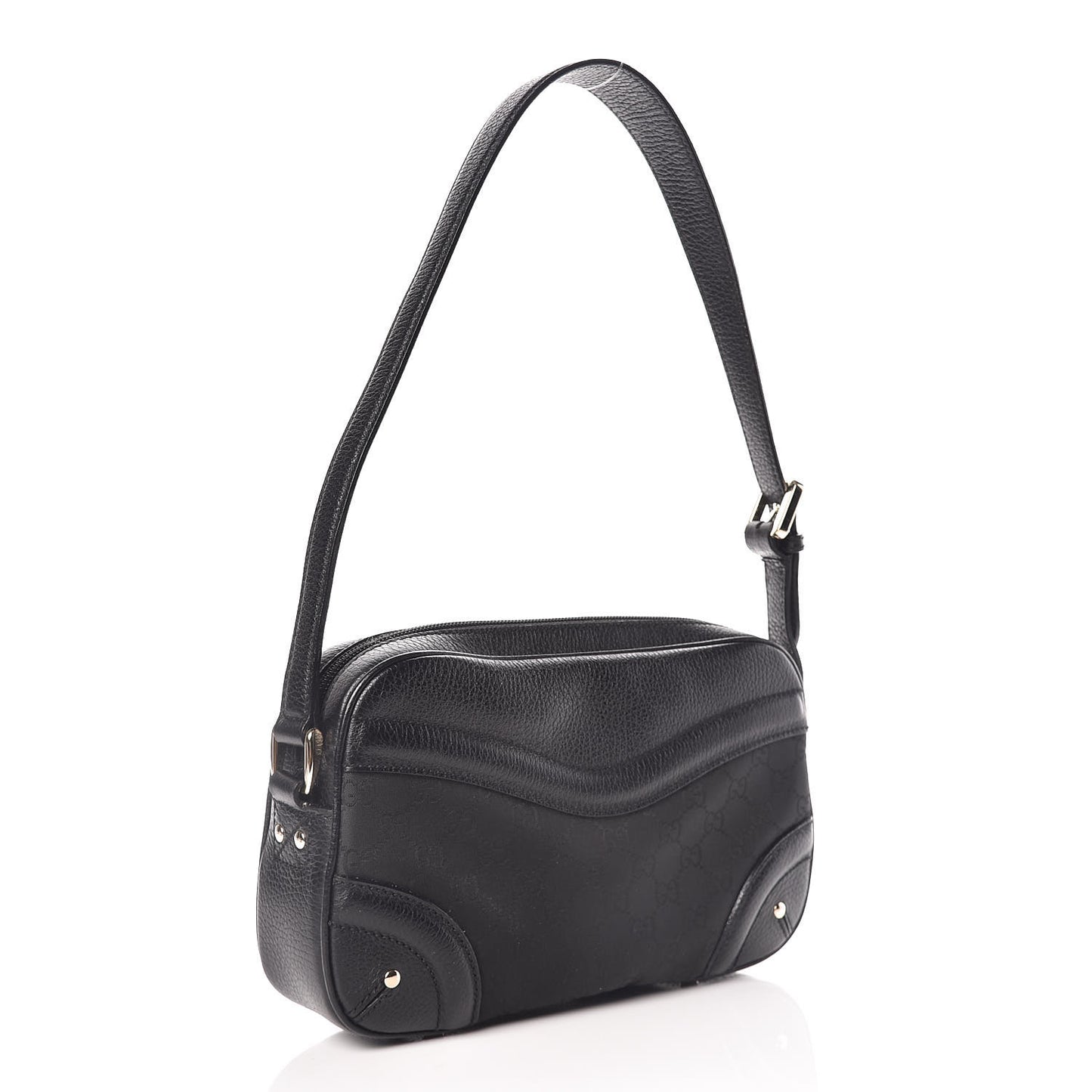 Monogram Crest Shoulder Bag Black