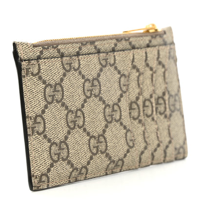 Gucci X BALENCIAGA GG Supreme Monogram Zip Card Case Beige Ebony 3 of 8