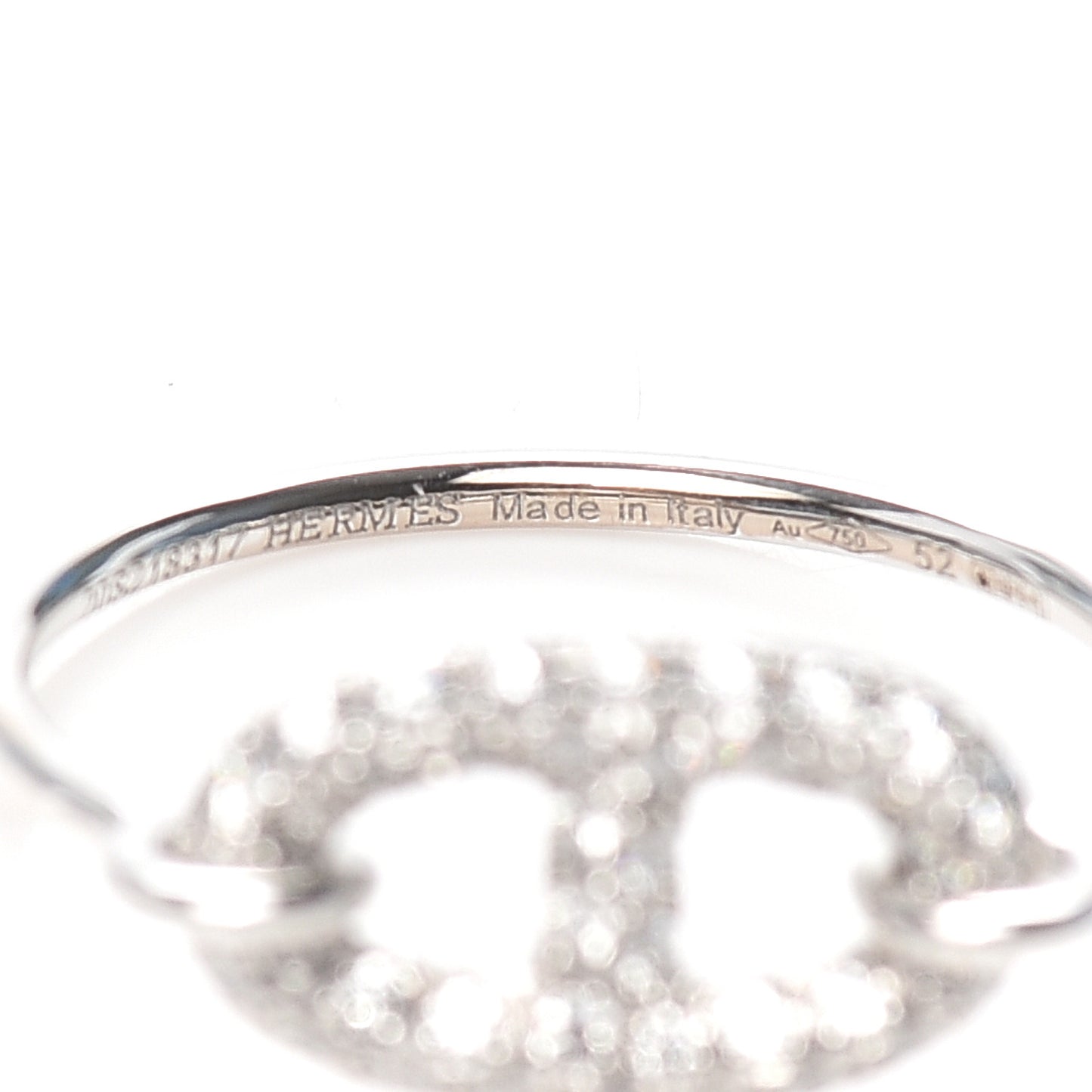 18K White Gold Diamond Farandole Ring 52 6