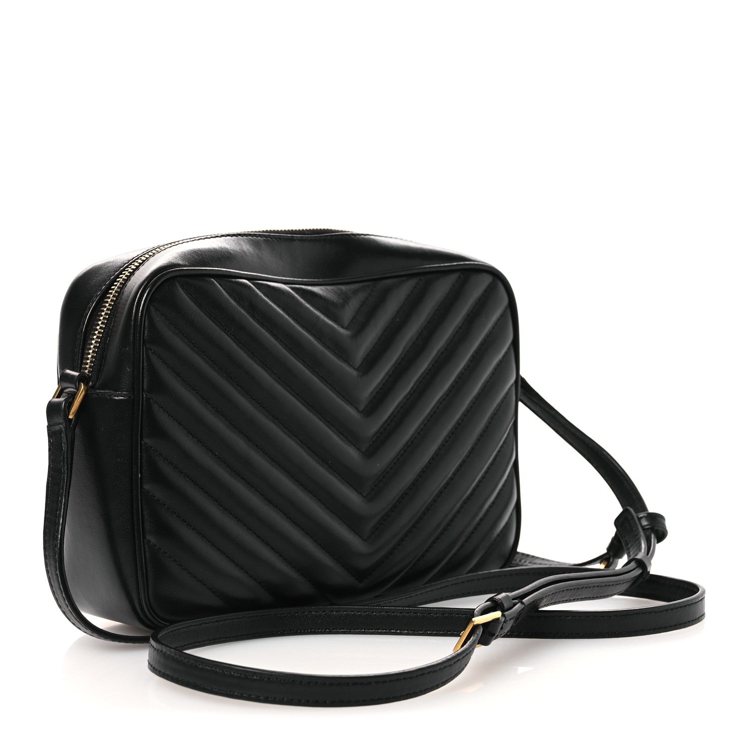 Saint Laurent Calfskin Matelasse Monogram Lou Camera Bag Black 3 of 11