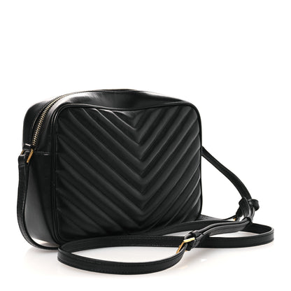 Saint Laurent Calfskin Matelasse Monogram Lou Camera Bag Black 3 of 11