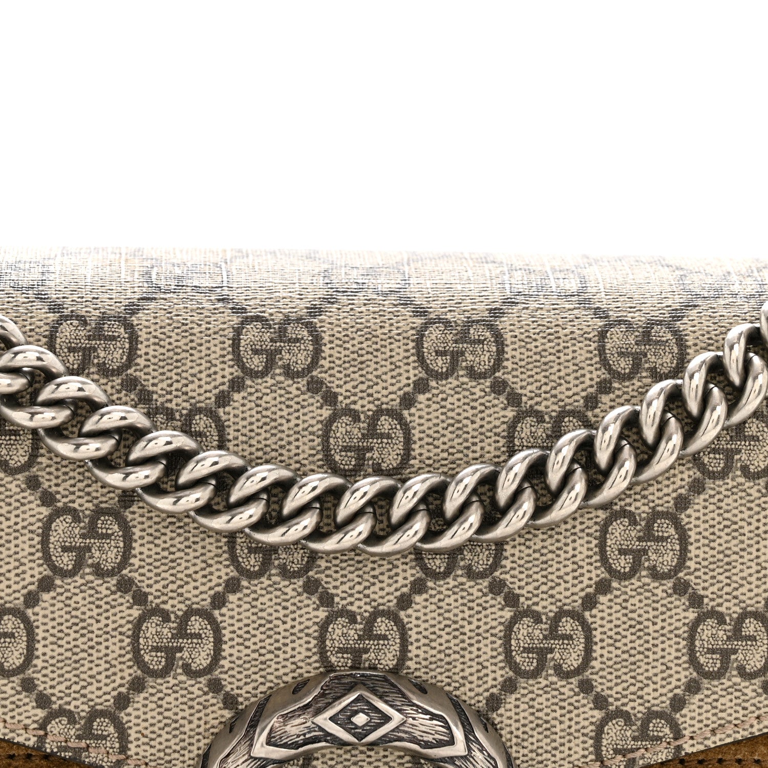 Gucci GG Supreme Monogram Small Dionysus Shoulder Bag Taupe 8 of 14