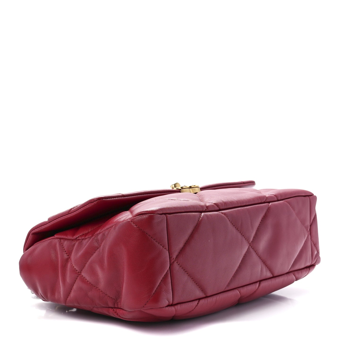 Goatskin Quilted Large Chanel 19 Flap Dark Pink