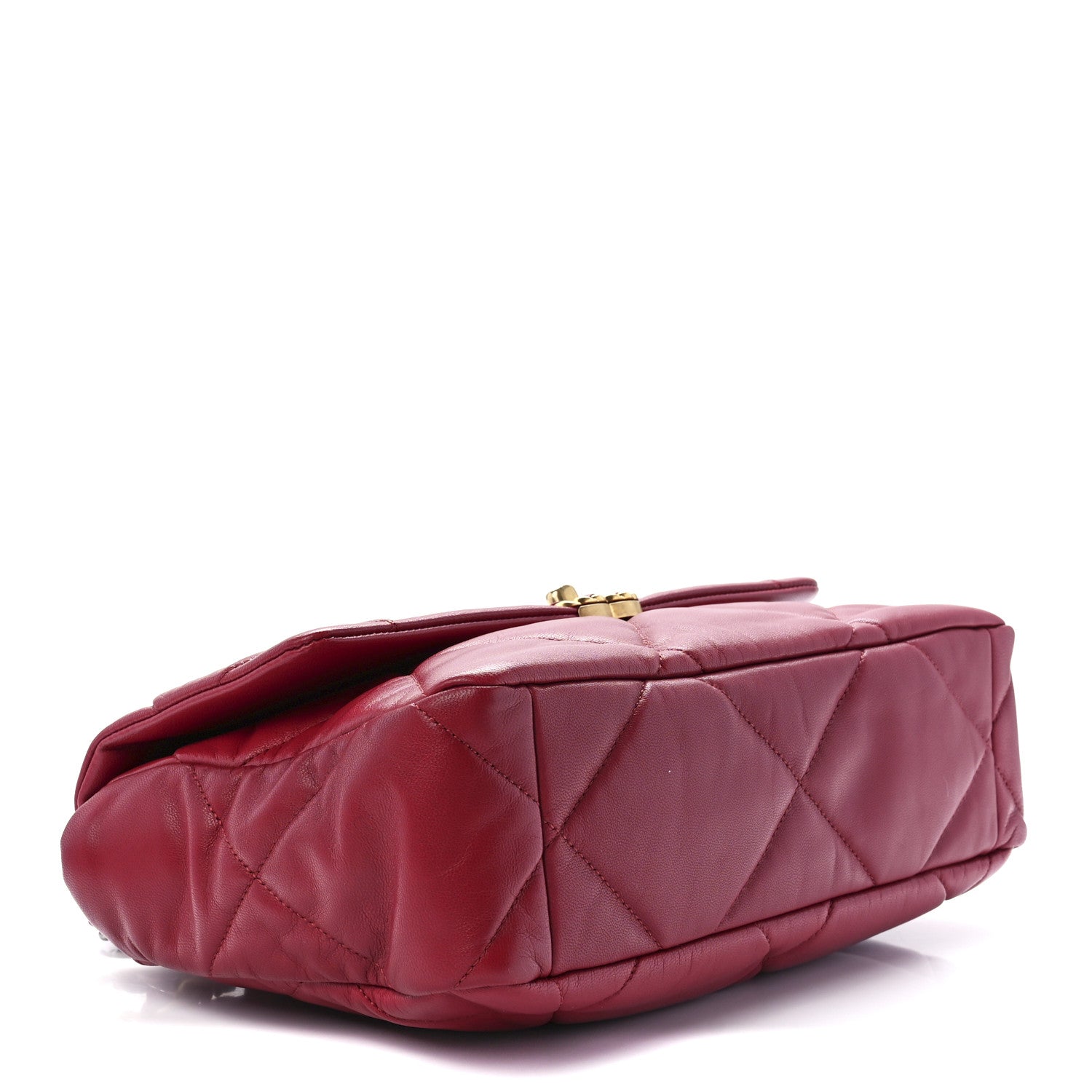 Chanel Goatskin Quilted Large Chanel 19 Flap Dark Pink 4 of 11