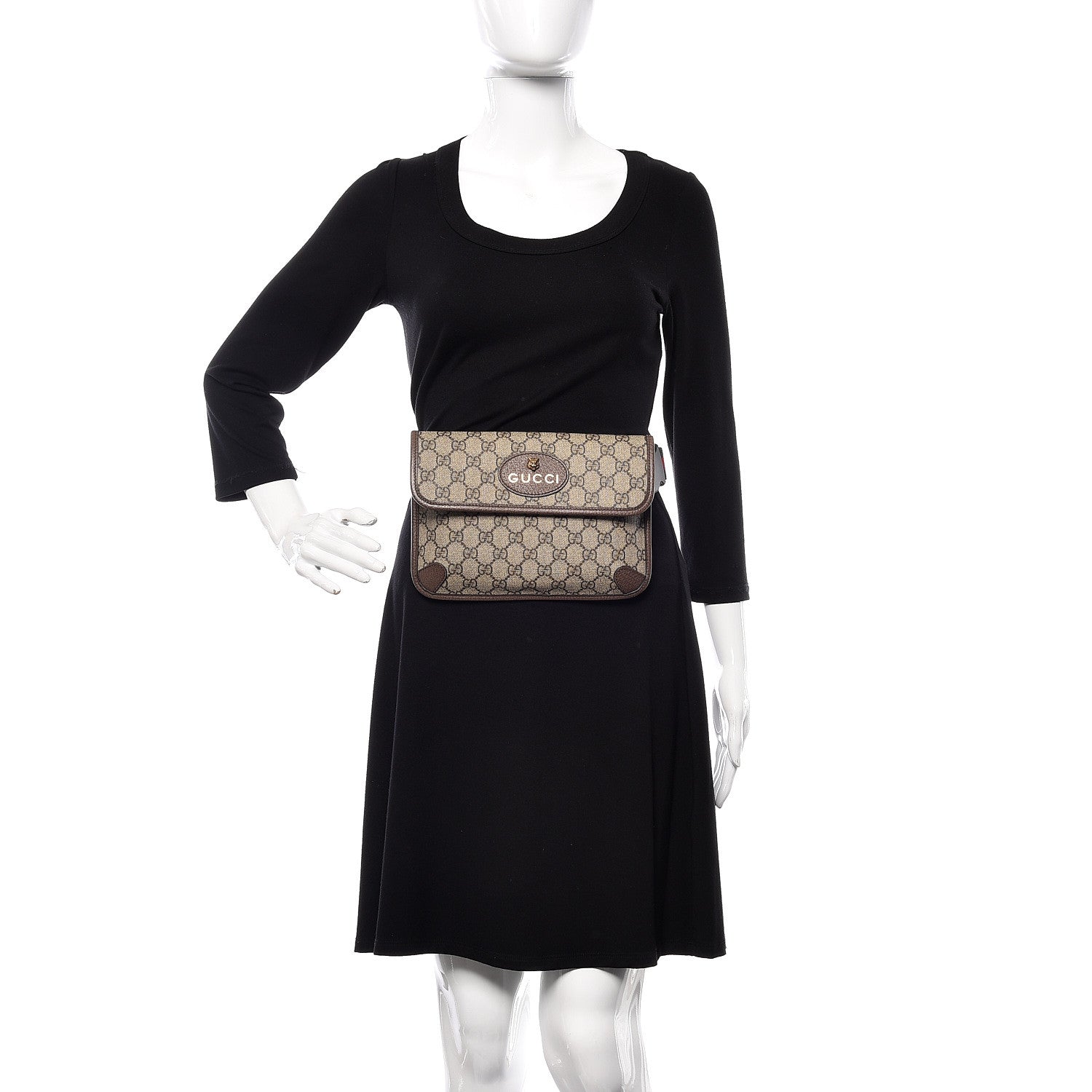 Gucci GG Supreme Monogram Neo Vintage Web Belt Bag Brown 2 of 11