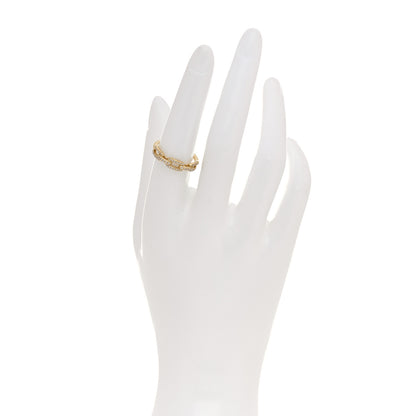 David Yurman 18K Yellow Gold Diamond 4.5mm Stax Single Row Chain Link Ring 53 6.5 2 of 4