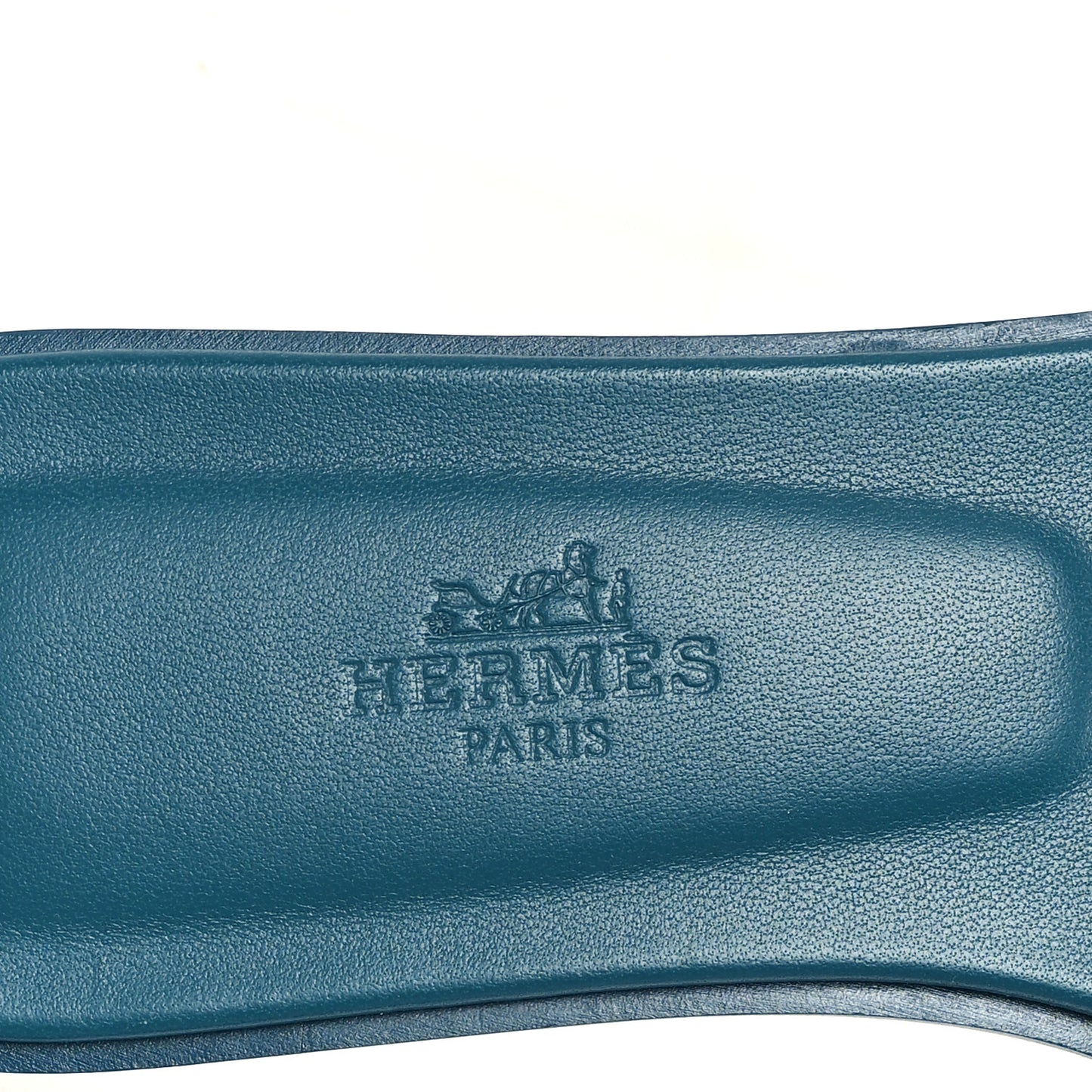 Calfskin Oran Sandals 35 Bleu Emeraude