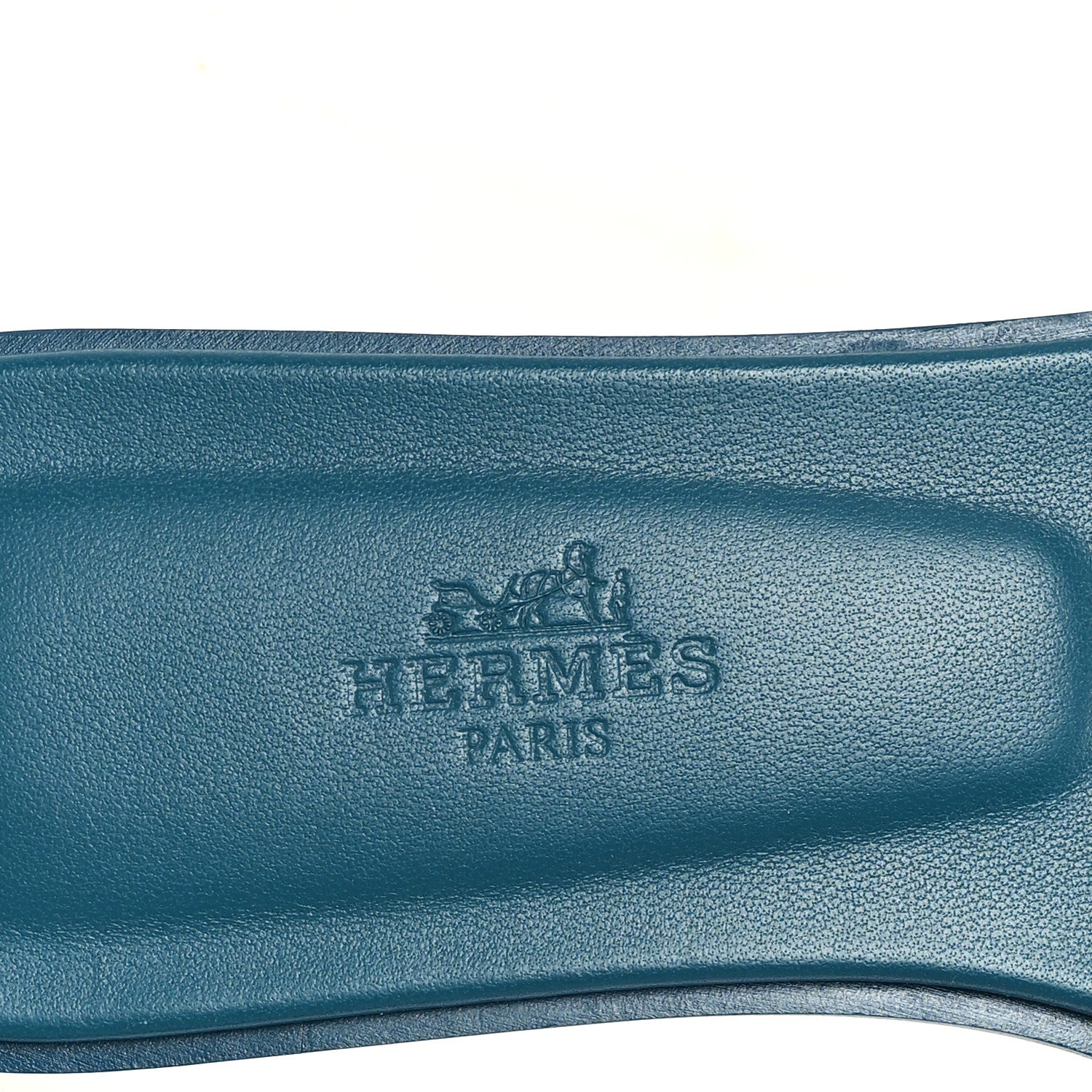Hermes Calfskin Oran Sandals 35 Bleu Emeraude 8 of 10