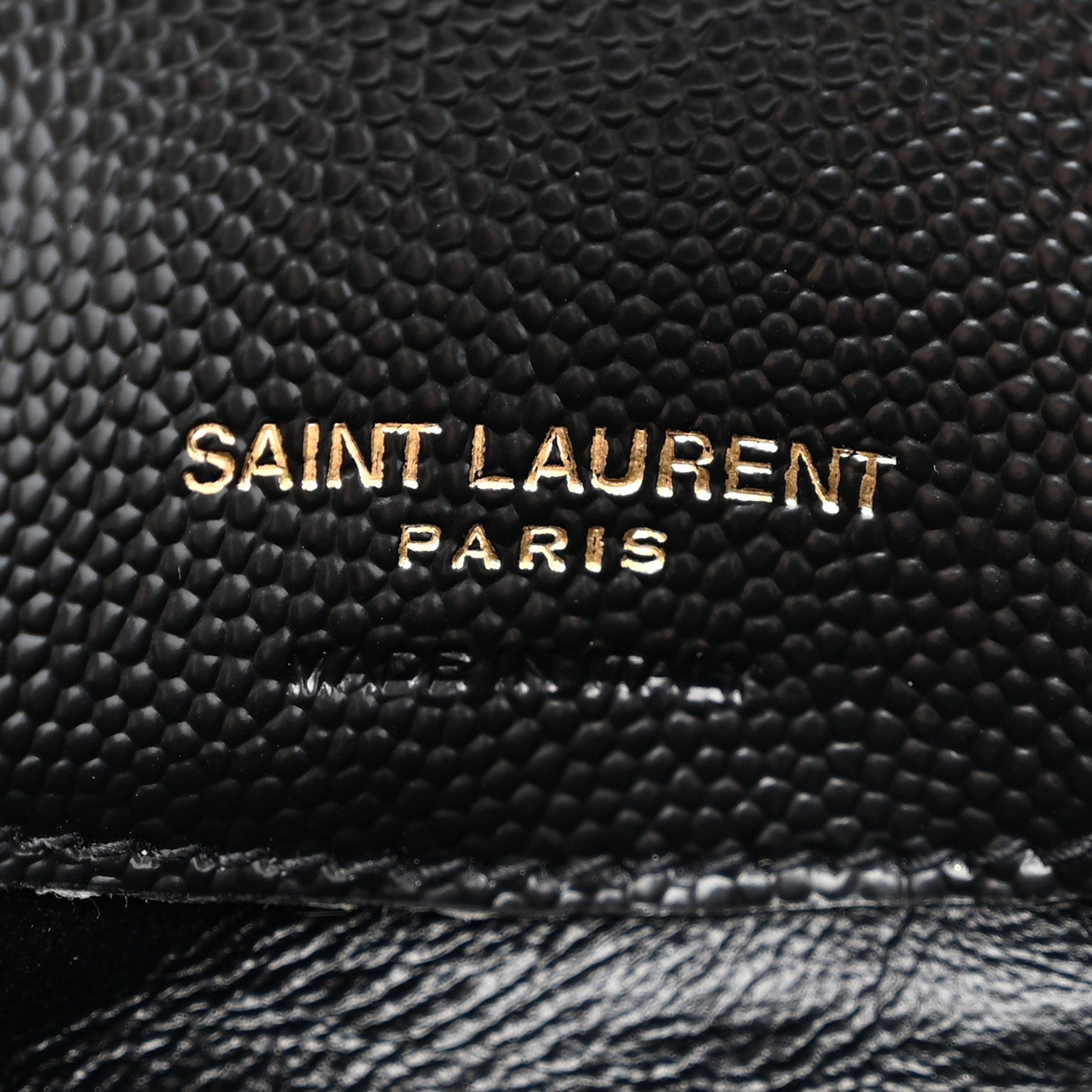 Saint Laurent SAINT LAURENT Grain De Poudre Matelasse Chevron Monogram Compact Wallet Black 6 of 14