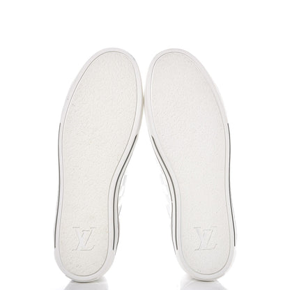 Louis Vuitton Calfskin Suede Damier Aventure Zip Up Sneaker 9.5 White 5 of 9