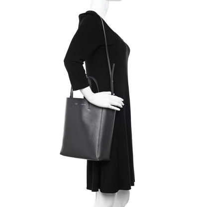 Celine Grained Calfskin Small Vertical Cabas Black 2 of 11