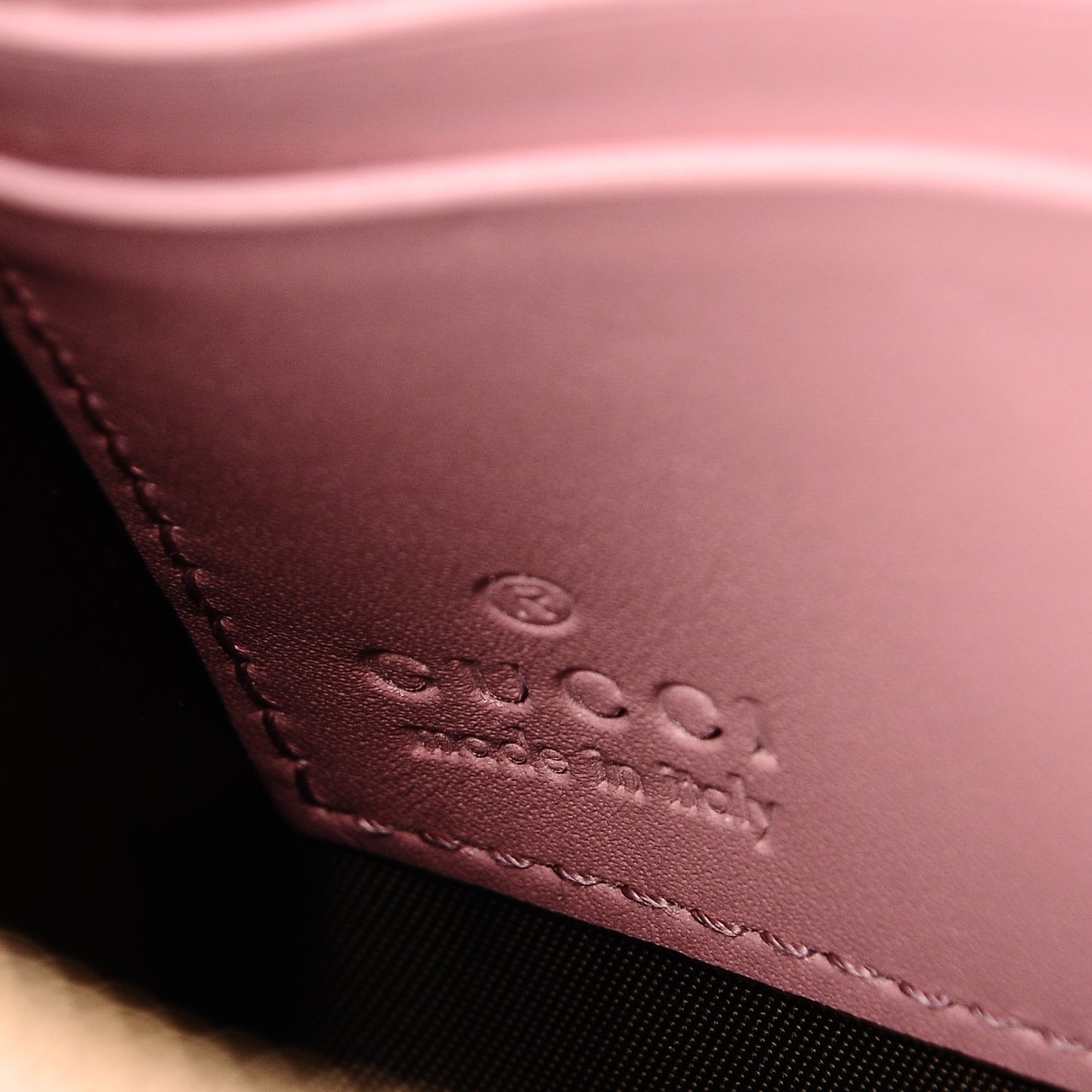 Guccissima Signature Wrist Wallet Rose Baby Candy