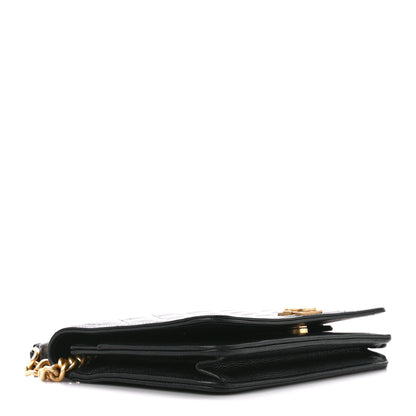 Chanel Caviar Quilted Boy Wallet On Chain WOC Black 4 of 12