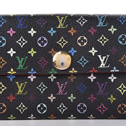 Louis Vuitton Monogram Multicolor Sarah Wallet Black 12 of 13