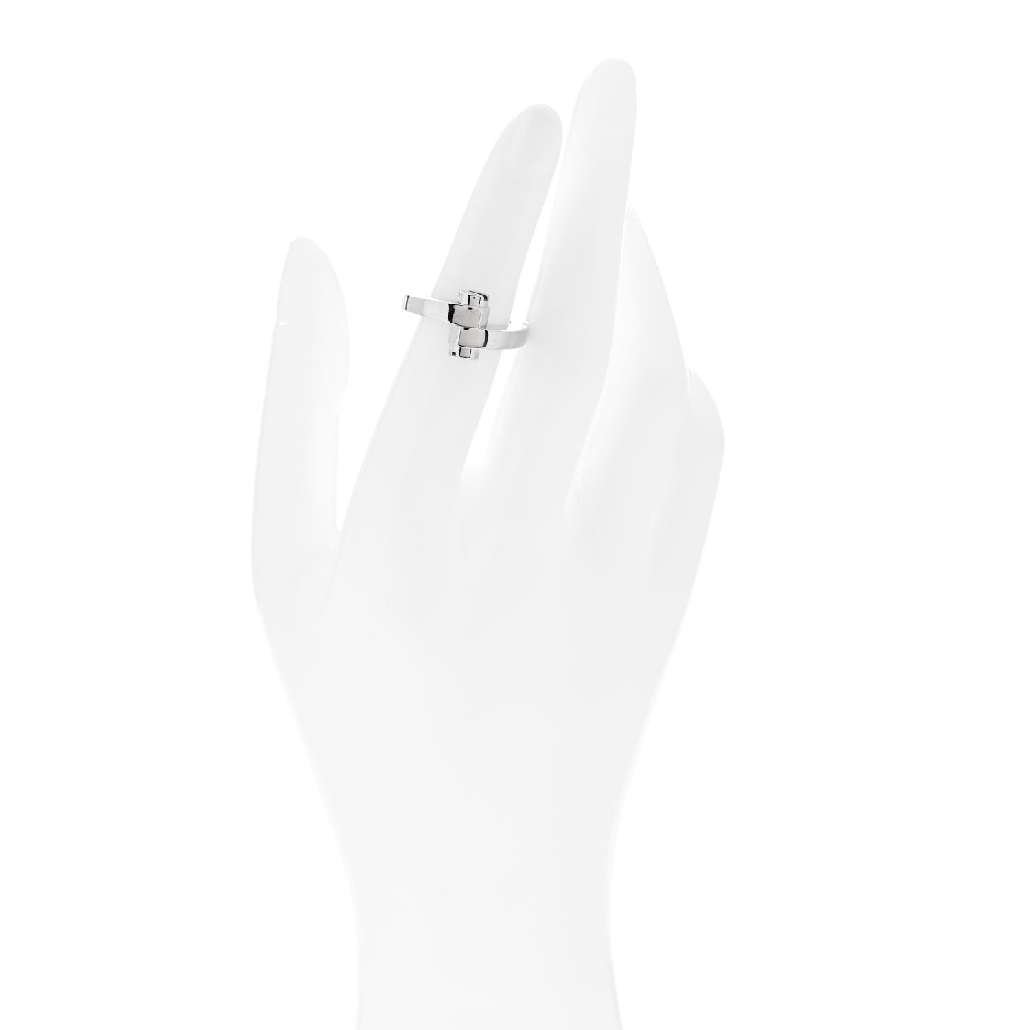Cartier 18K White Gold Menotte Ring 49 5 2 of 7