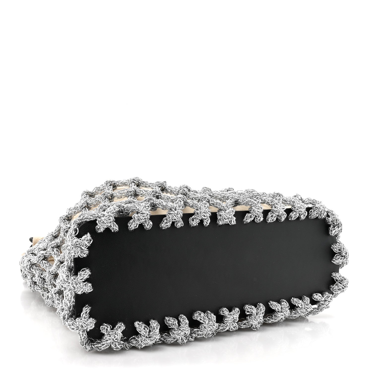 3.1 Phillip Lim Metallic Faux Leather Macrame Mini Sac Bag Silver 4 of 11