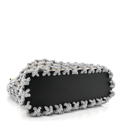 3.1 Phillip Lim Metallic Faux Leather Macrame Mini Sac Bag Silver 4 of 11