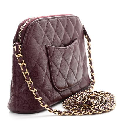 Chanel Caviar Quilted Classic Clutch With Chain Burgundy 3 of 12