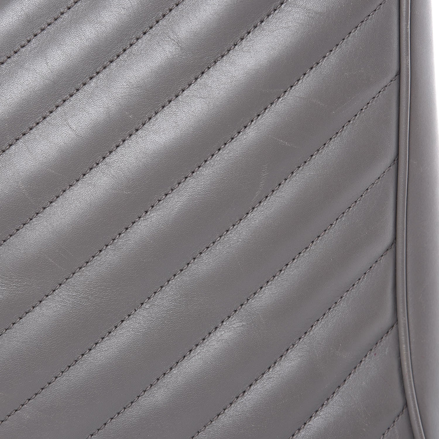 Saint Laurent Smooth Calfskin Matelasse Chevron Large Monogram Shopping Bag Grey 16 of 18