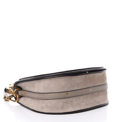 Chloe Calfskin Suede Medium Nile Bracelet Bag Motty Grey 3 of 13