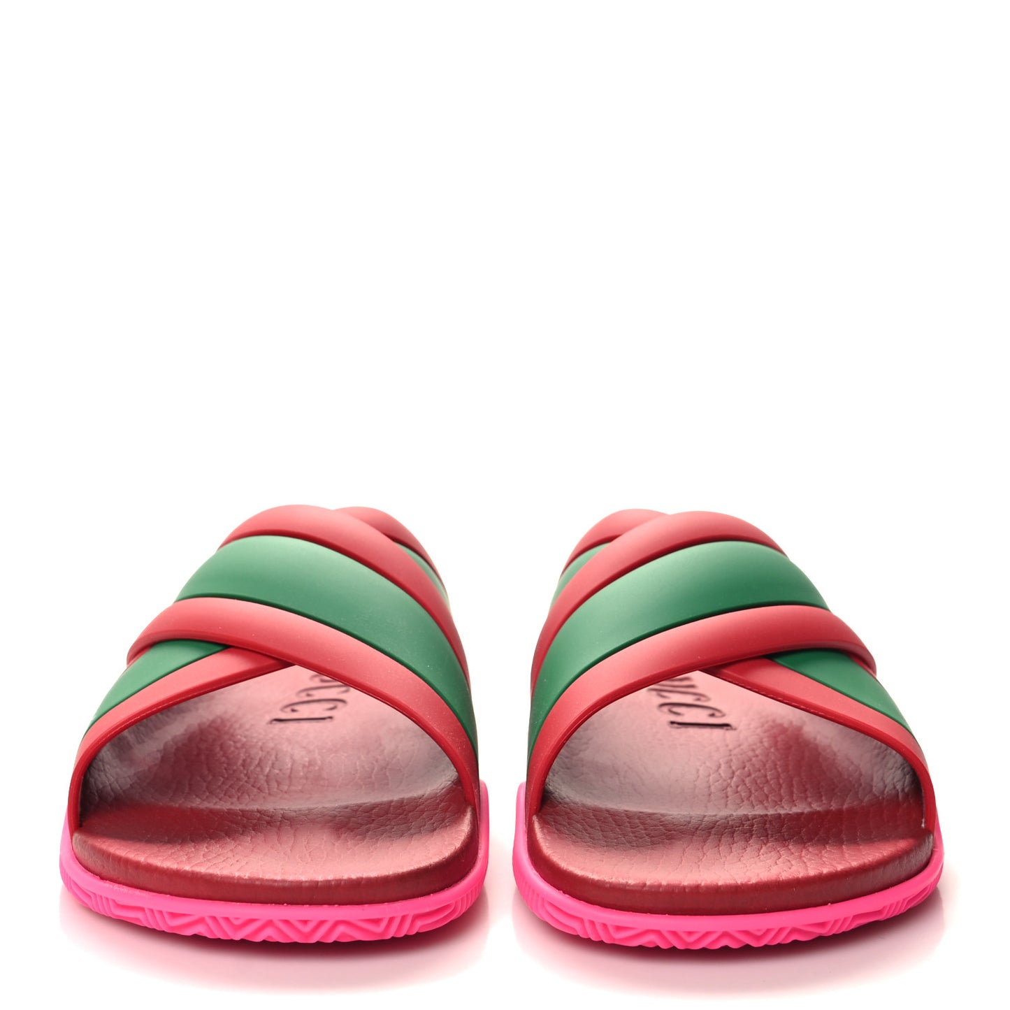 Rubber Web Womens Criss Cross Slide Sandals 38 Coral New Shamarock