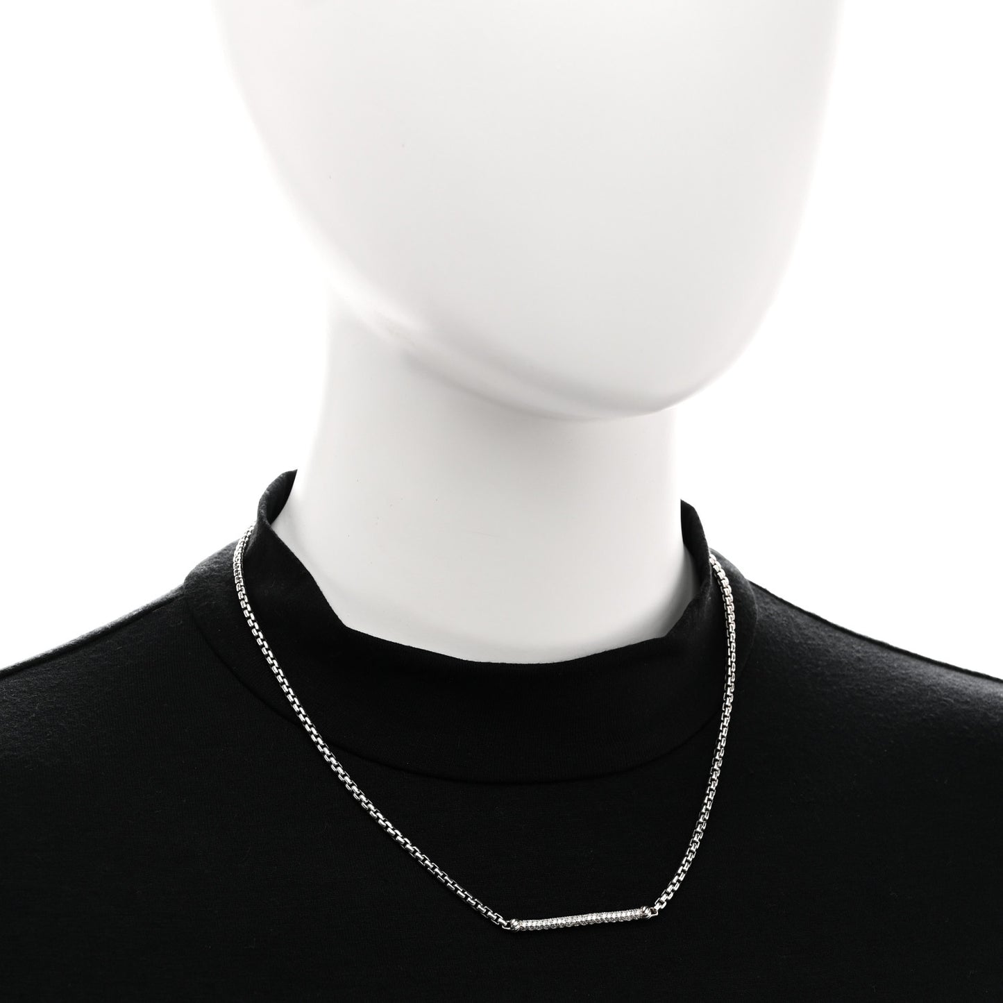 Sterling Silver Diamond Petite Metro Necklace