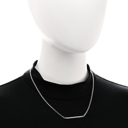 David Yurman Sterling Silver Diamond Petite Metro Necklace 2 of 4