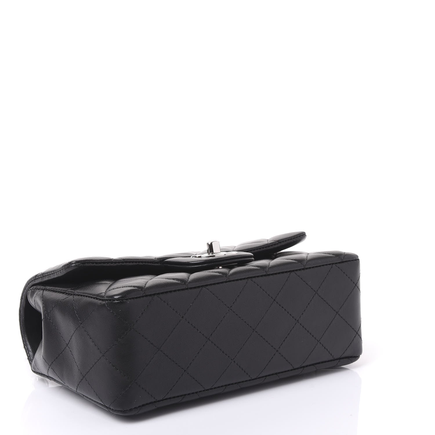 Chanel Lambskin Quilted Mini Rectangular Flap Black 3 of 10