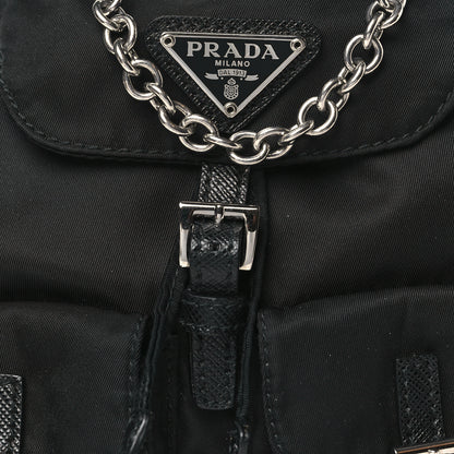 Prada Nylon Vela Mini Crossbody Backpack Black 9 of 11