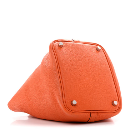 Hermes Taurillon Clemence Picotin Lock 18 PM Orange 3 of 13
