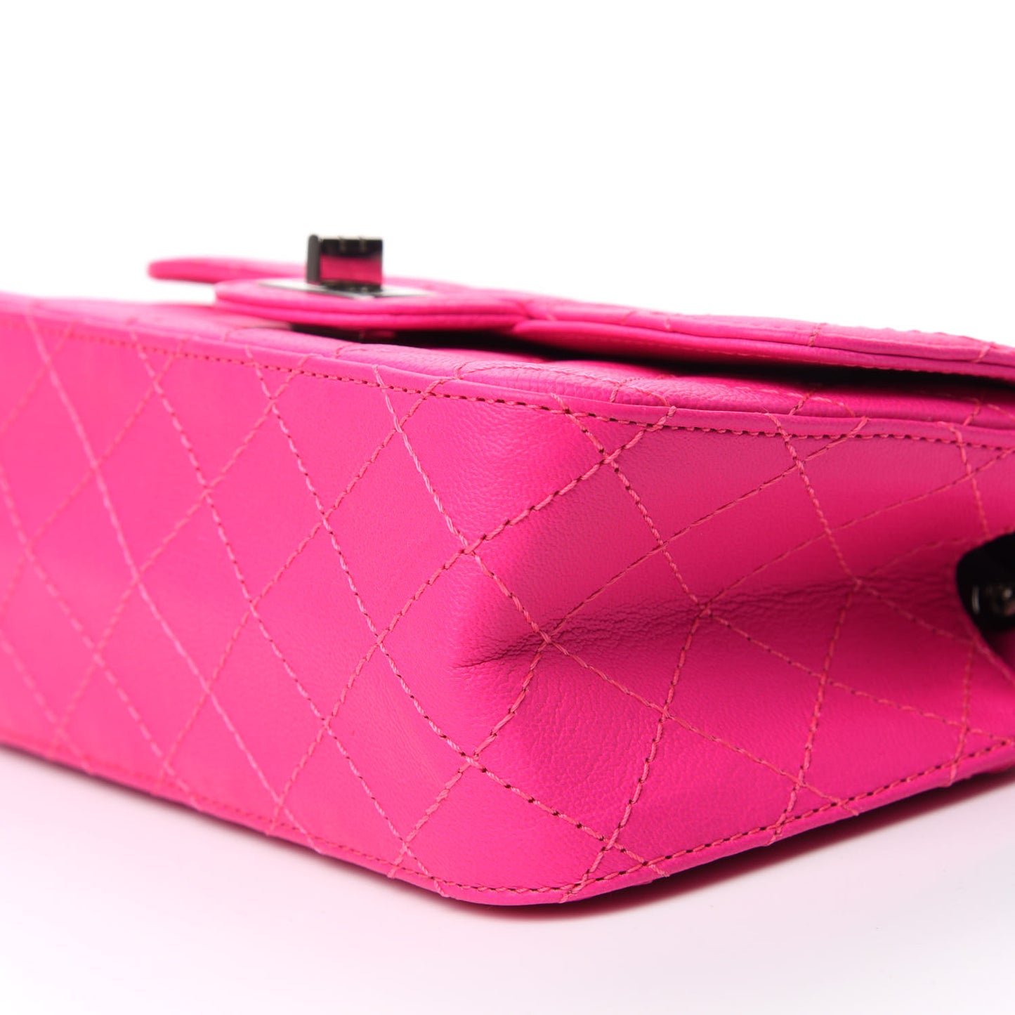 Goatskin Quilted 2.55 Reissue Mini Flap Fluorescent Pink
