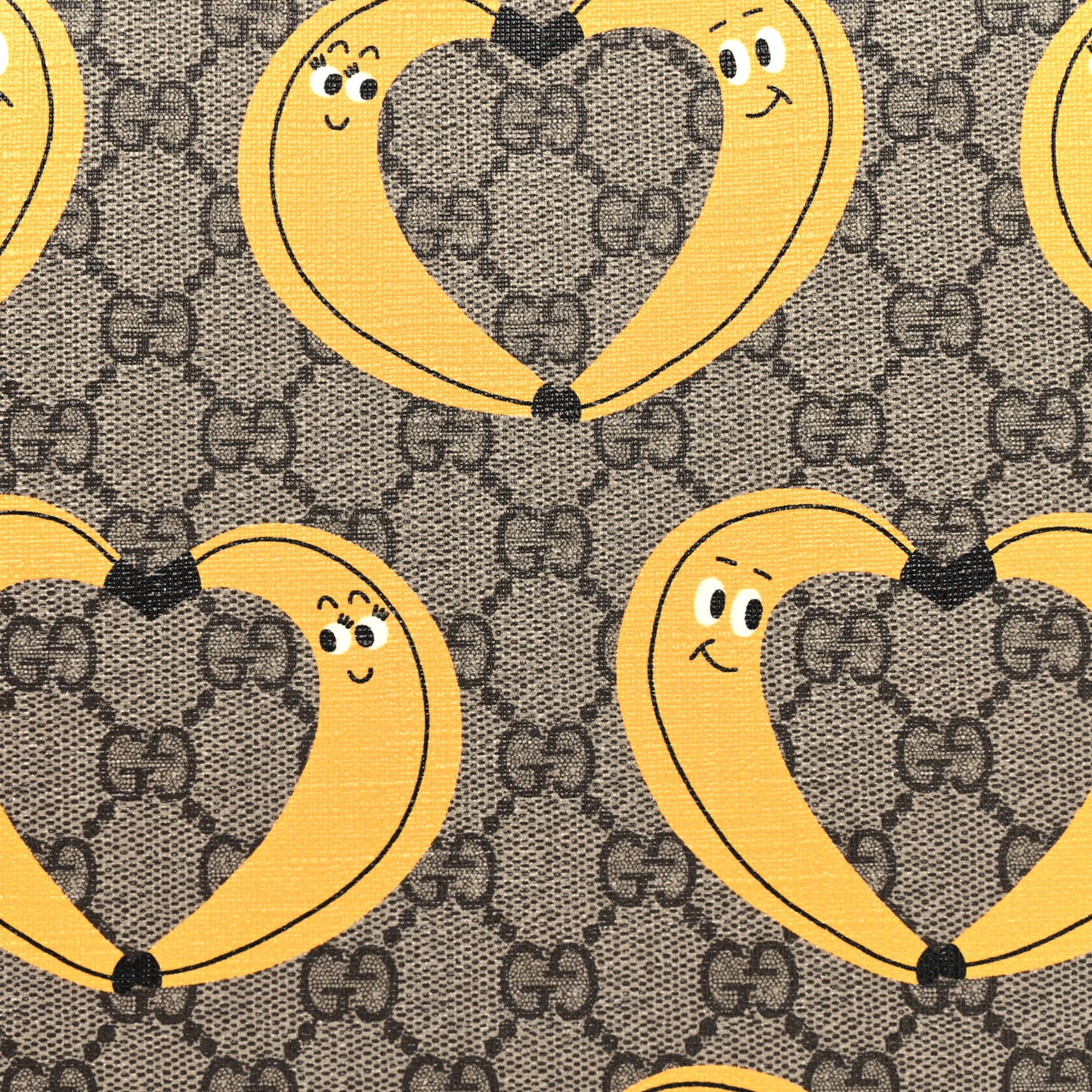 GG Supreme Monogram Banana Childrens Tote Beige Ebony Multicolor Carrot Orange