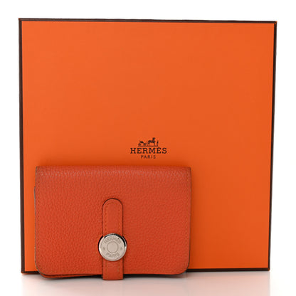 Hermes Togo Dogon Card Case Key Holder Orange 11 of 11