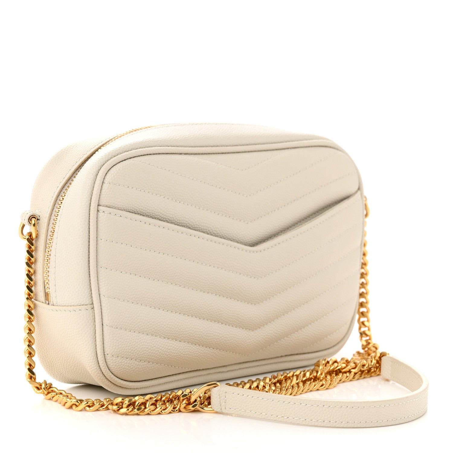 Saint Laurent Grain De Poudre Matelasse Monogram Mini Lou Camera Bag Crema Soft 3 of 11