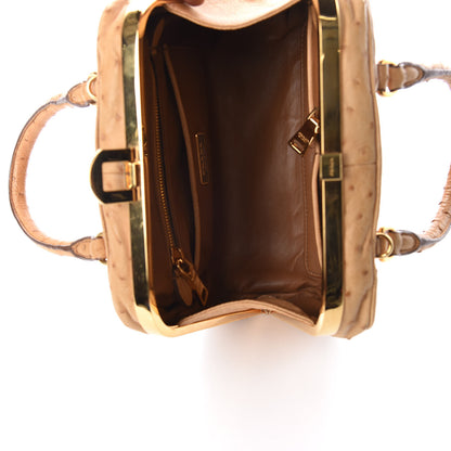 Prada Ostrich Pyramid Bag Soleil 8 of 18